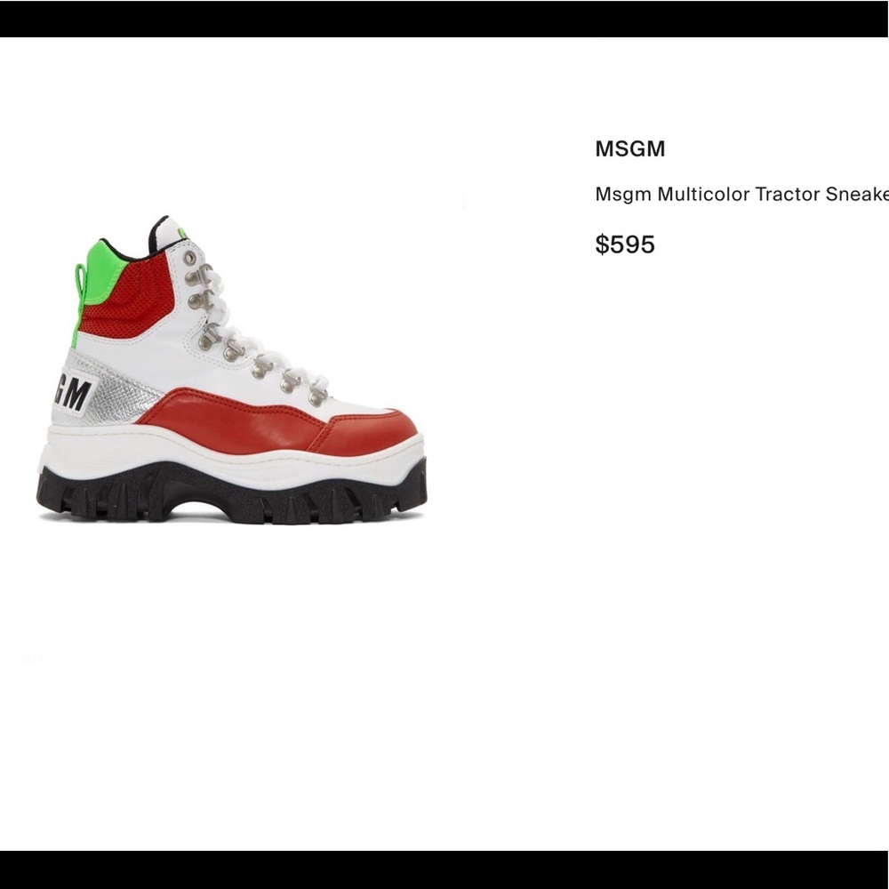 MSGM Tractor boots size 37